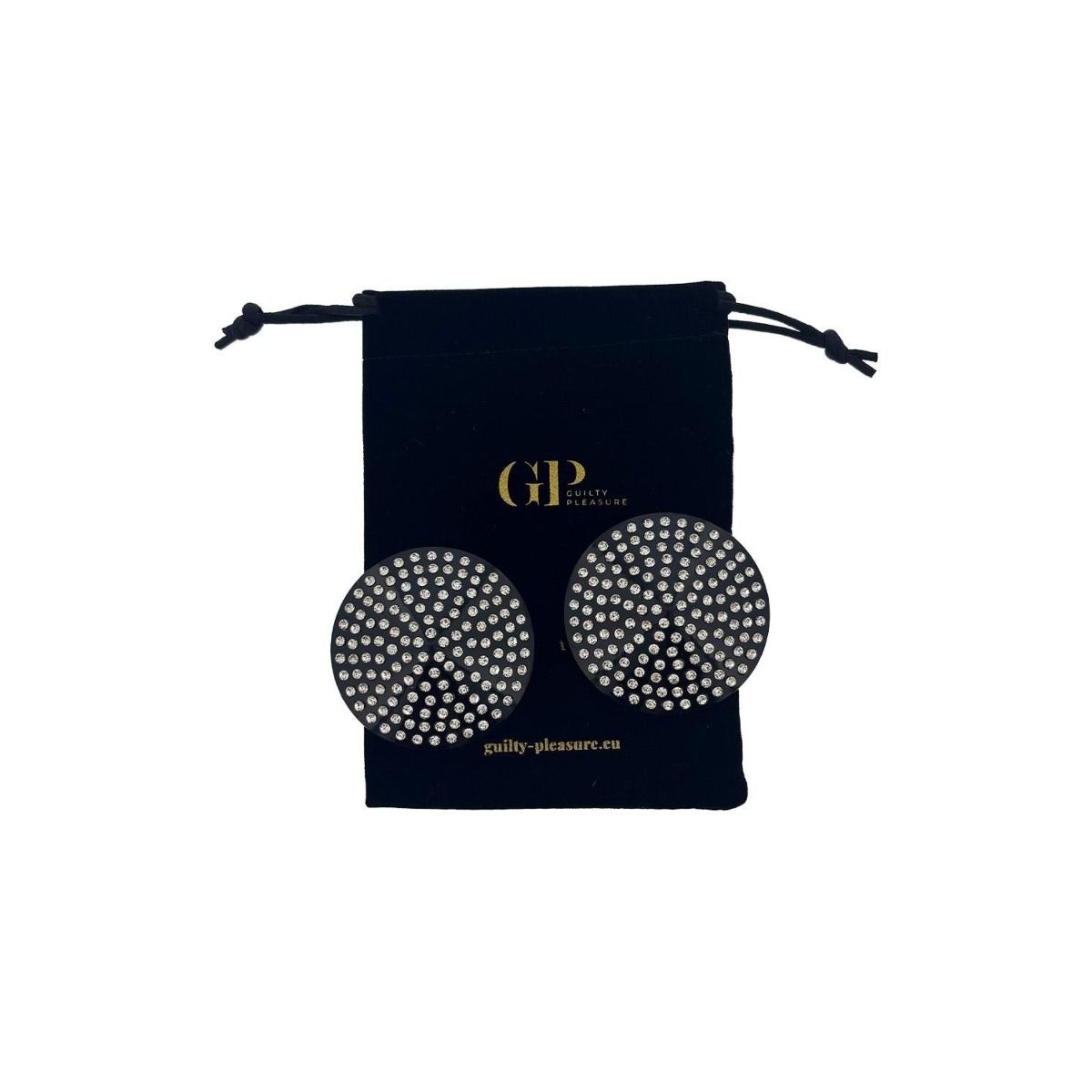 Guilty Pleasure Accents Glimmer Gaze Nipple Covers Black