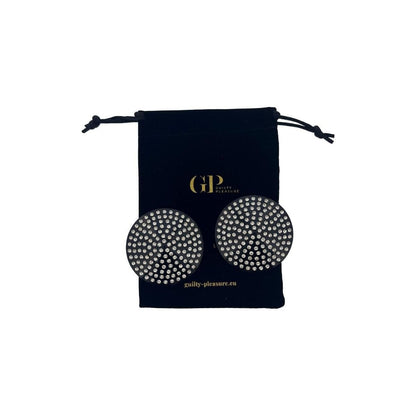 Guilty Pleasure Accents Glimmer Gaze Nipple Covers Black