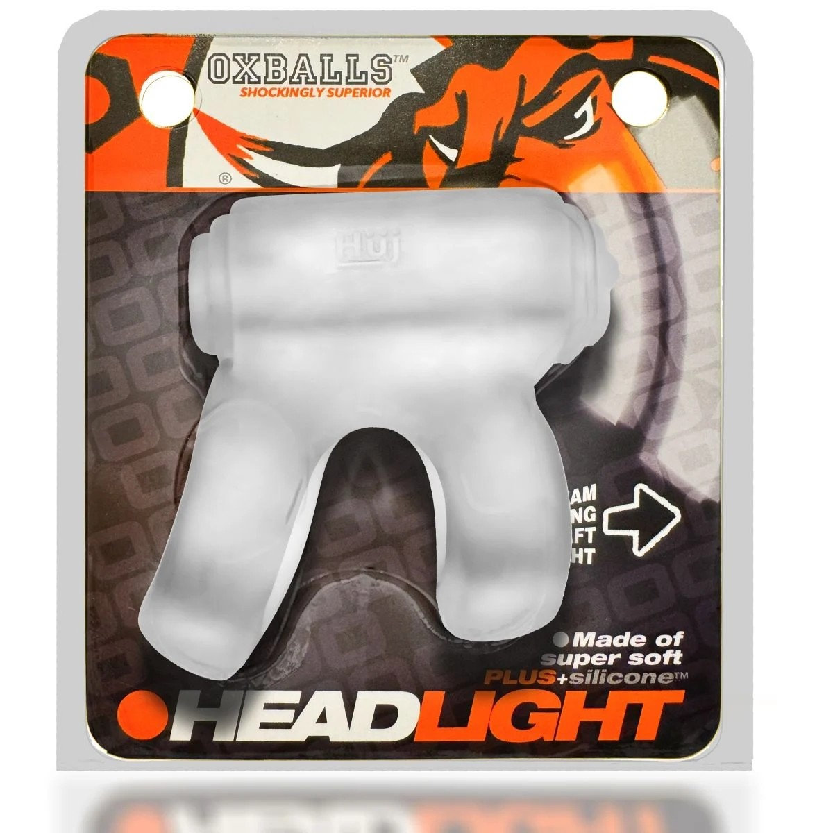 Oxballs Headlight Shaft Holster Cock Ring LED Clear Ice