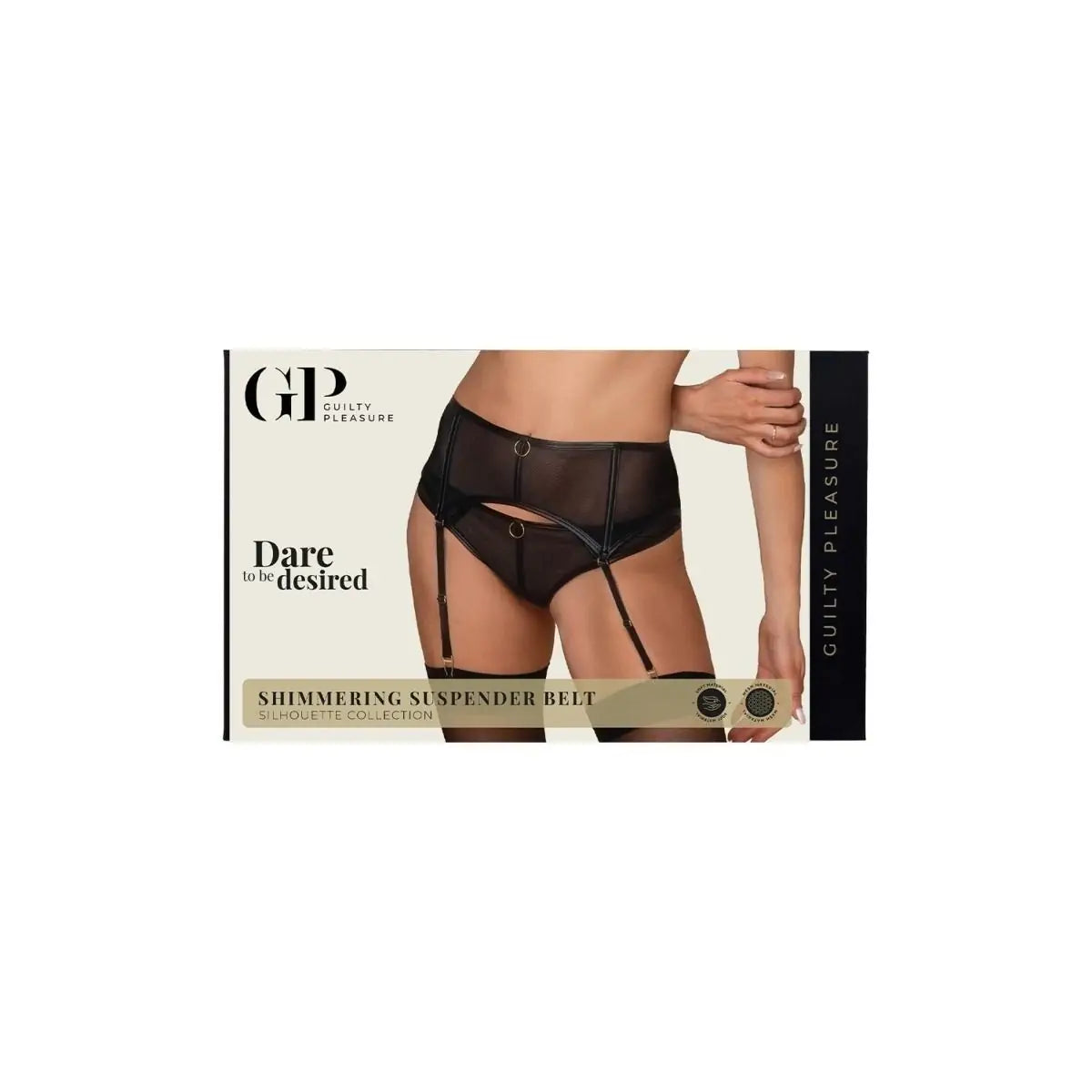 Guilty Pleasure Shimmering Suspender Belt Small/Medium