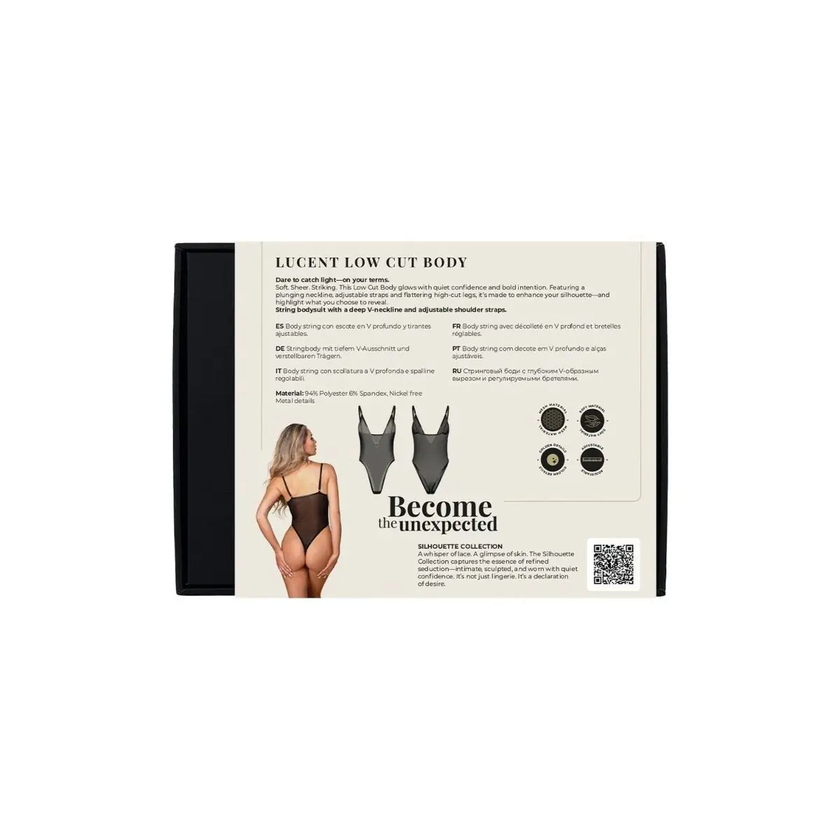 Guilty Pleasure Lucent Low Cut Body Small/Medium