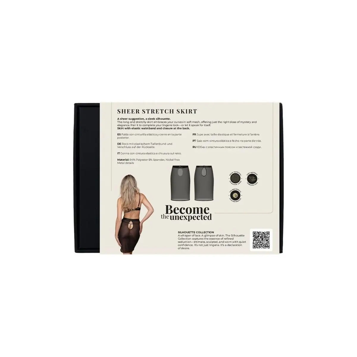 Guilty Pleasure Sheer Stretch Skirt Small/Medium