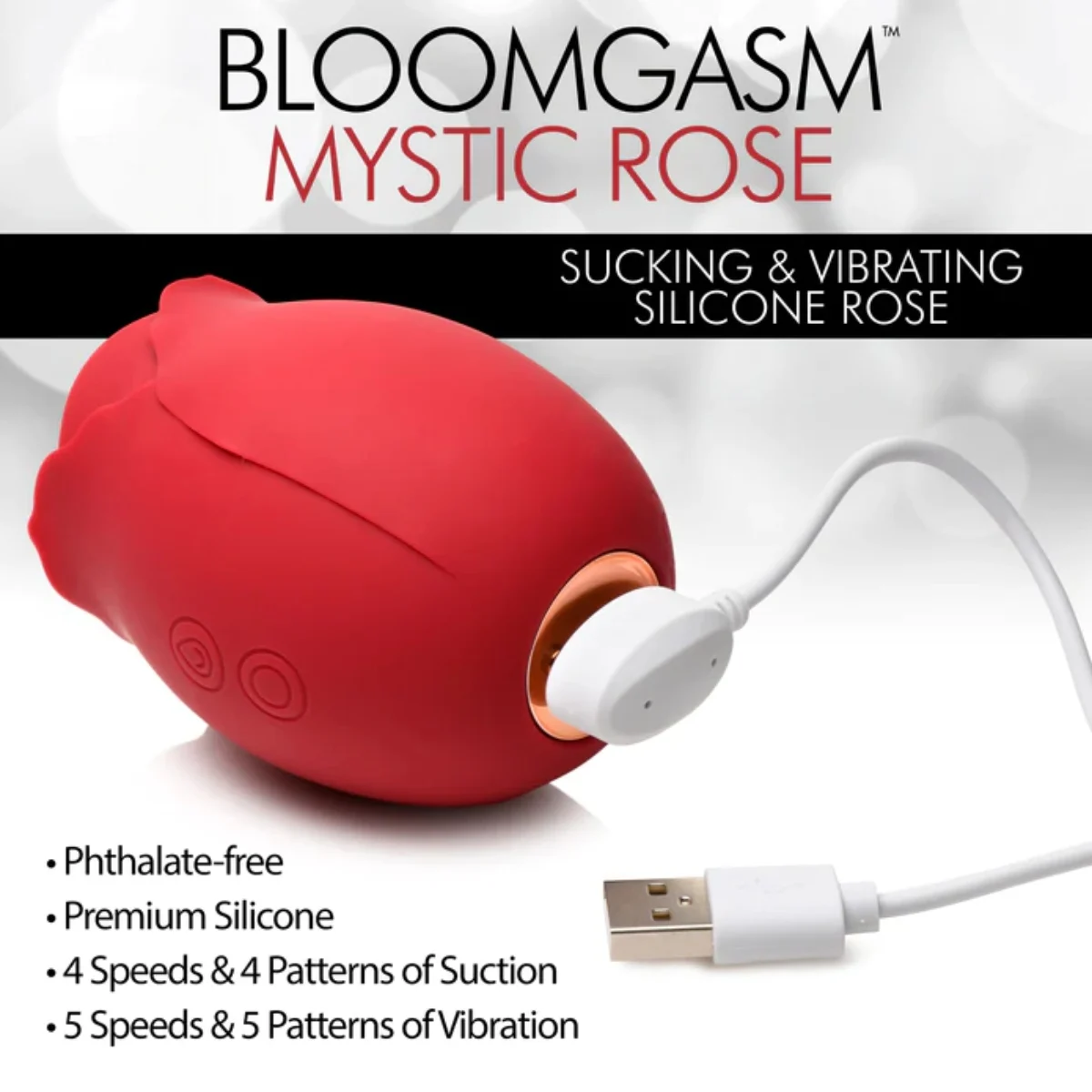 Bloomgasm Mystic Rose Sucking & Vibrating Silicone Rose