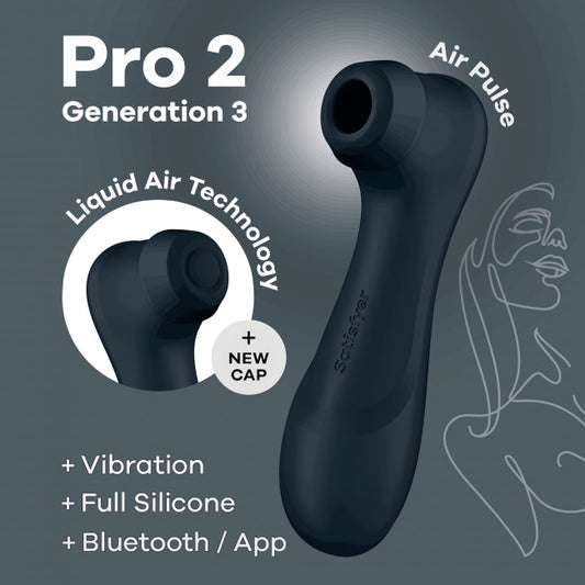 Pro 2 Generation 3with Liquid Air Technology Vibration and Bluetooth/App Black