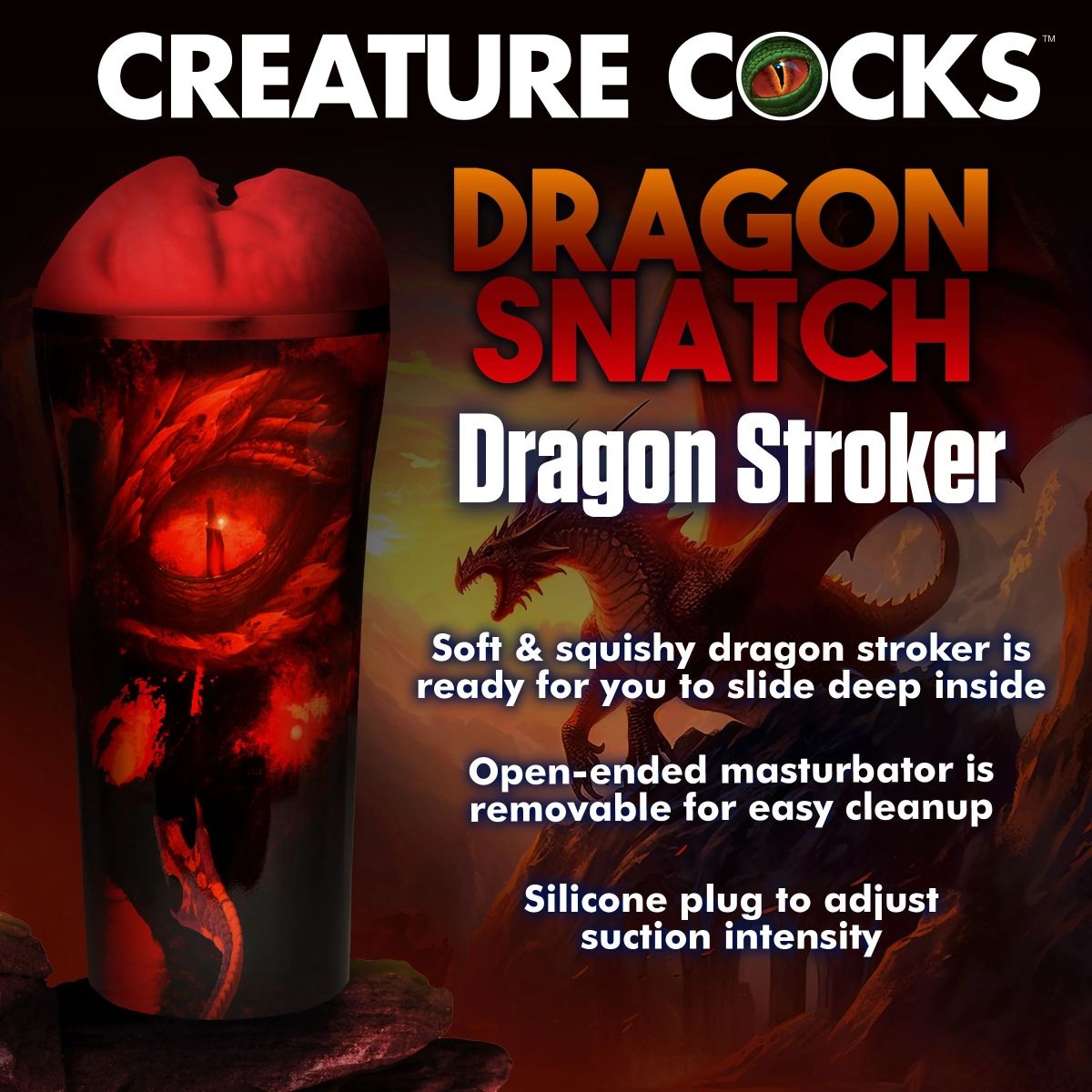 Creature Cocks "Dragon Snatch" Male Masturbator Stroker