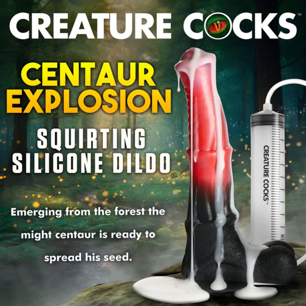 Creature Cocks Centaur Explotion Squirting Silicone Dildo