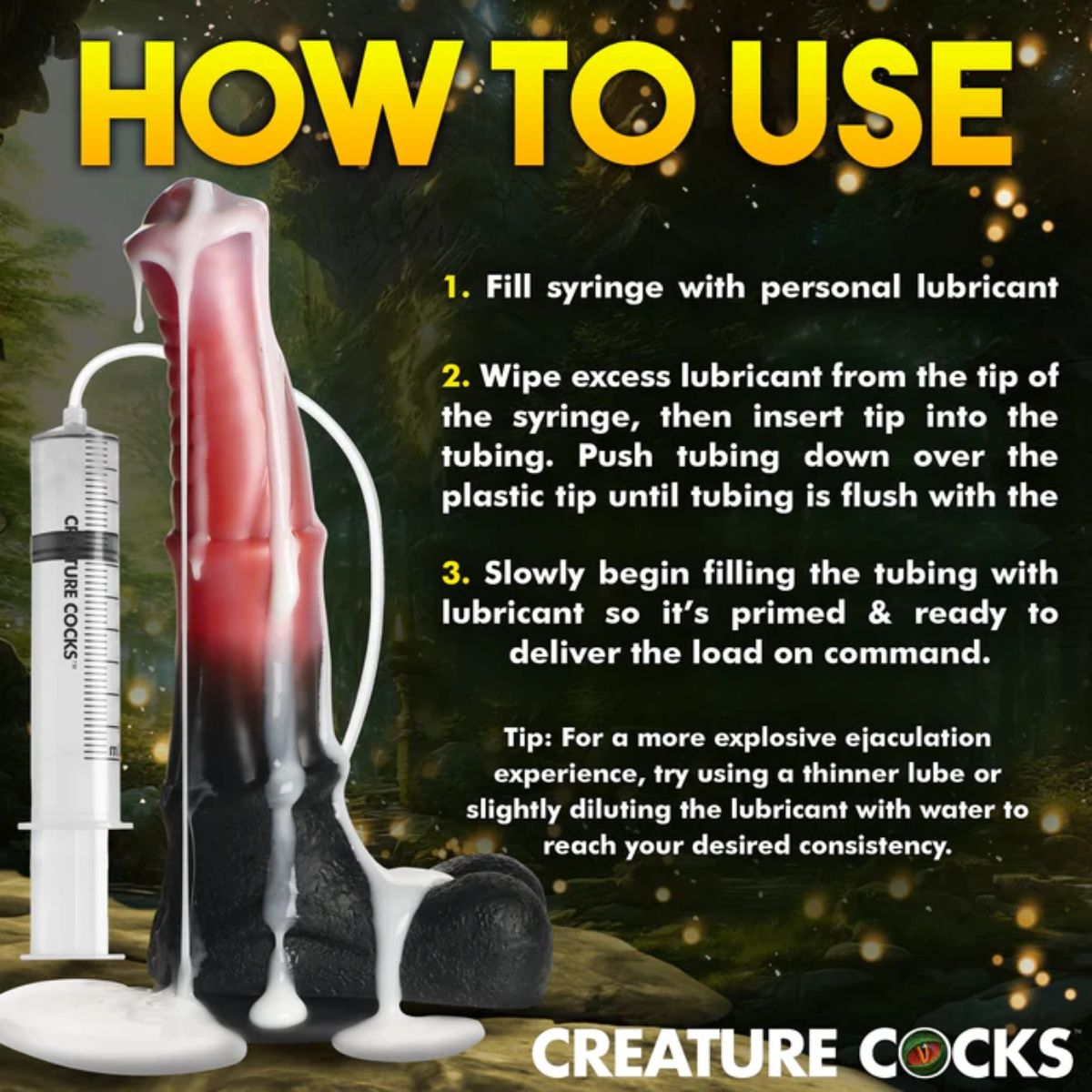 Creature Cocks Centaur Explotion Squirting Silicone Dildo