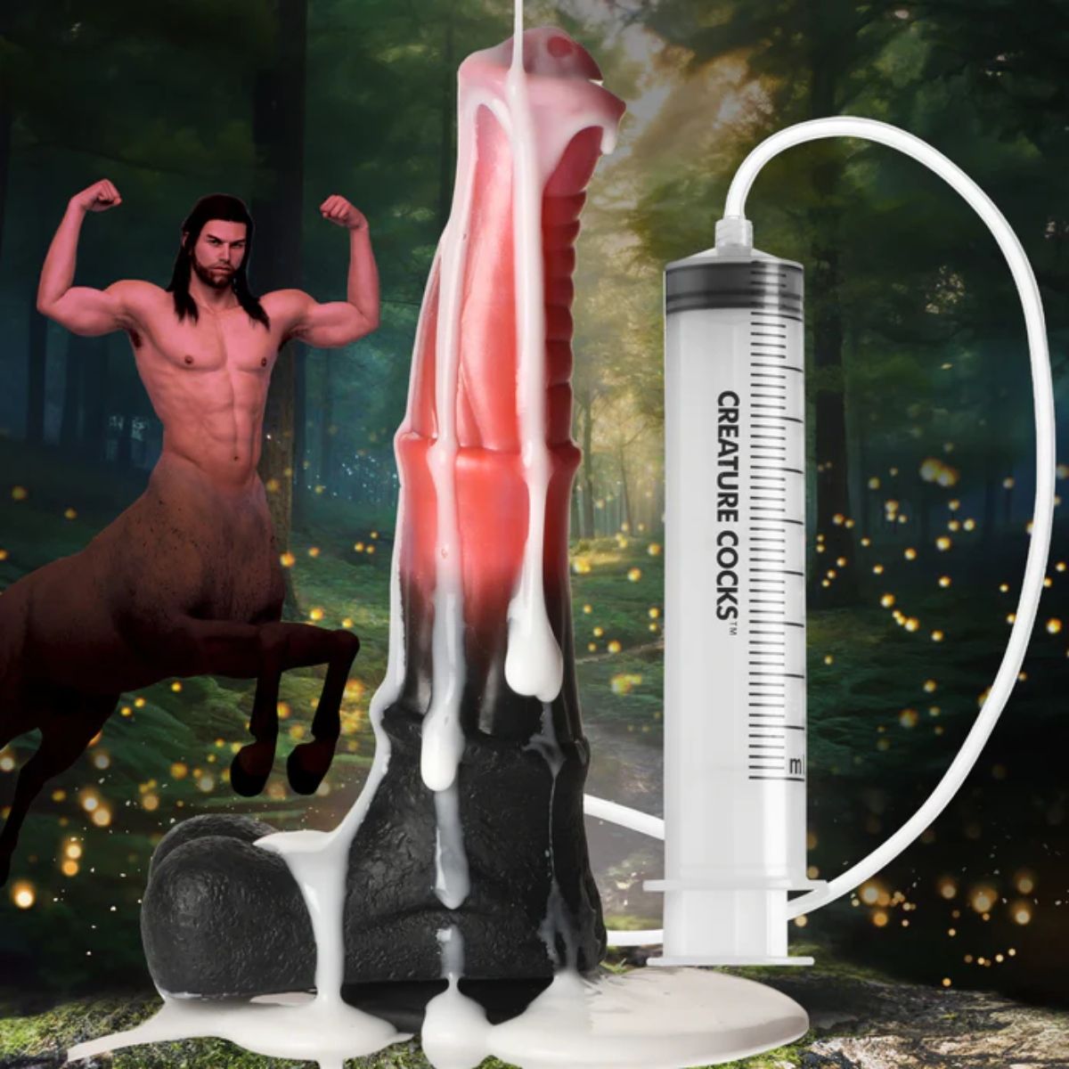 Creature Cocks Centaur Explotion Squirting Silicone Dildo