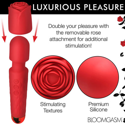 Bloomgasm Pleasure Rose 10X Silicone Wand Rose Attachment