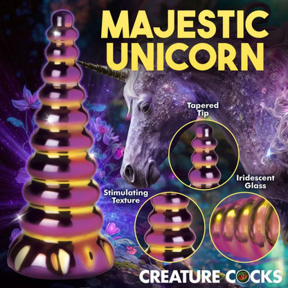 Creature Cocks Twilight Rainbow Unicorn Glass Dildo