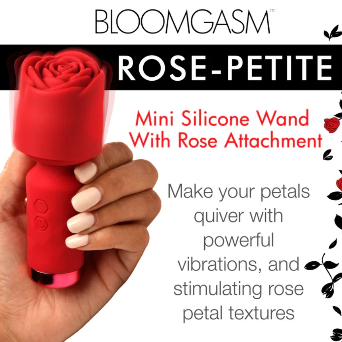 Bloomgasm Pleasure Rose Petite MINI Silicone Rose Wand