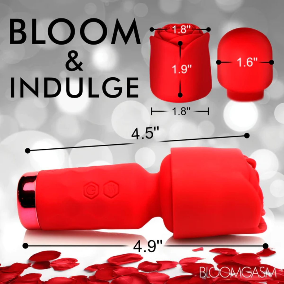 Bloomgasm Pleasure Rose Petite MINI Silicone Rose Wand