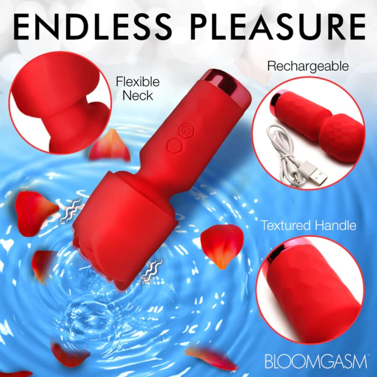 Bloomgasm Pleasure Rose Petite MINI Silicone Rose Wand