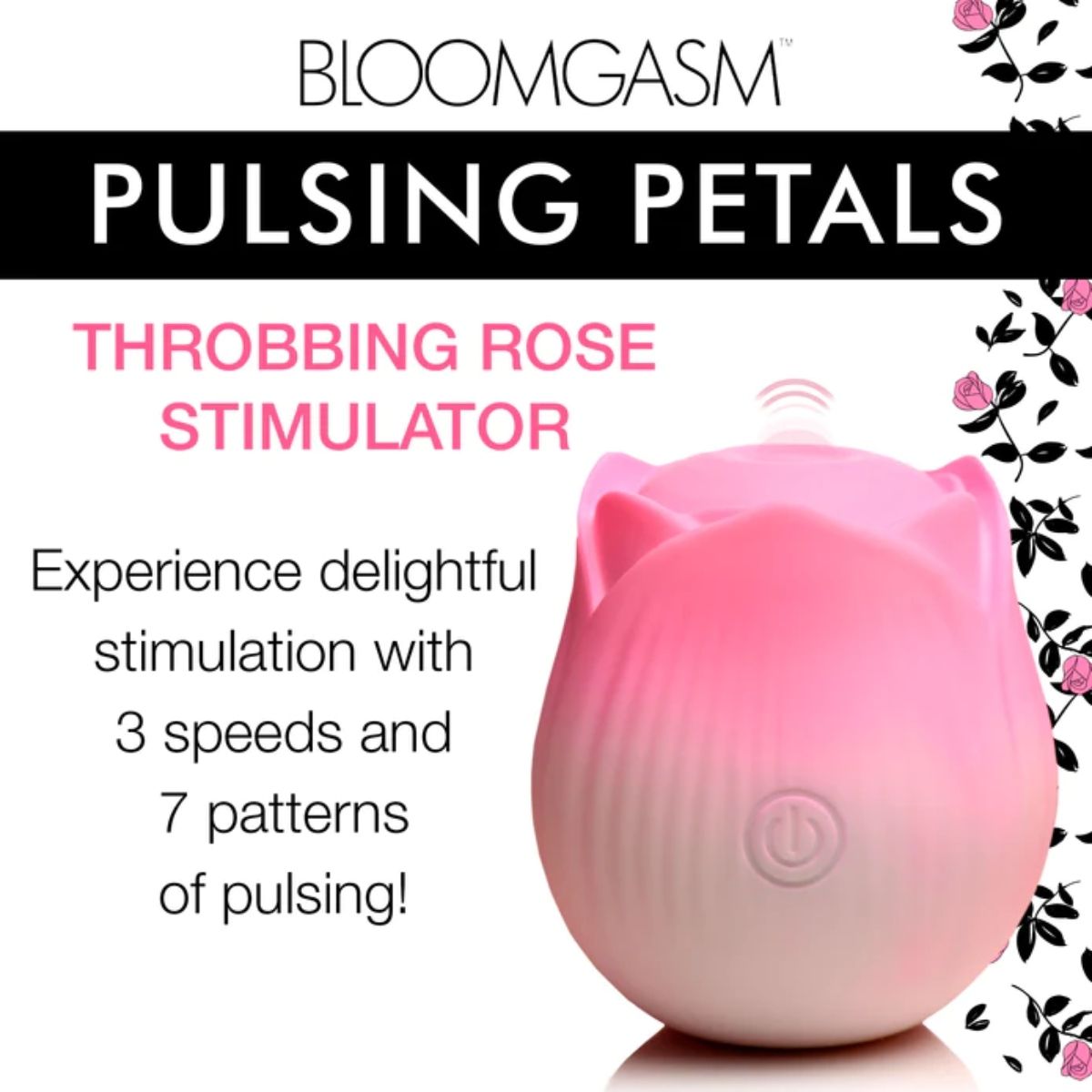 Bloomgasm "Pulsing Petals" Throbbing Rose Stimulator Pink