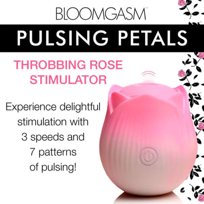 Bloomgasm "Pulsing Petals" Throbbing Rose Stimulator Pink