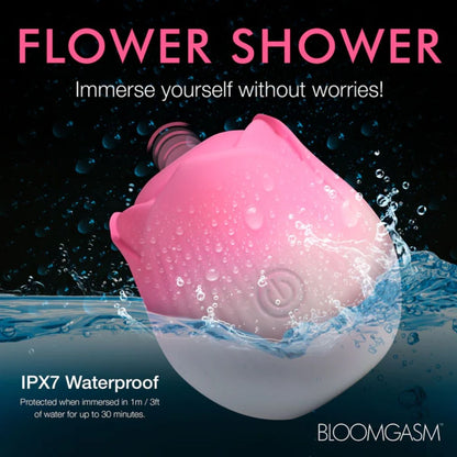 Bloomgasm "Pulsing Petals" Throbbing Rose Stimulator Pink