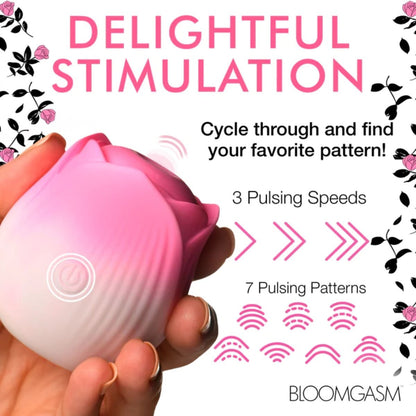 Bloomgasm "Pulsing Petals" Throbbing Rose Stimulator Pink