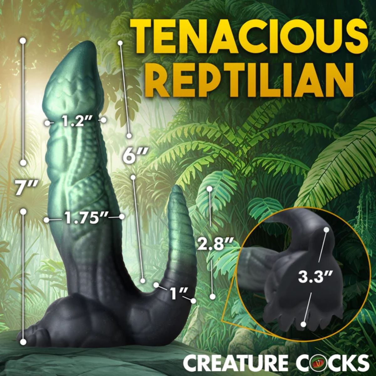 Creature Cocks Jurassic Cock Dinosaur Silicone Dildo