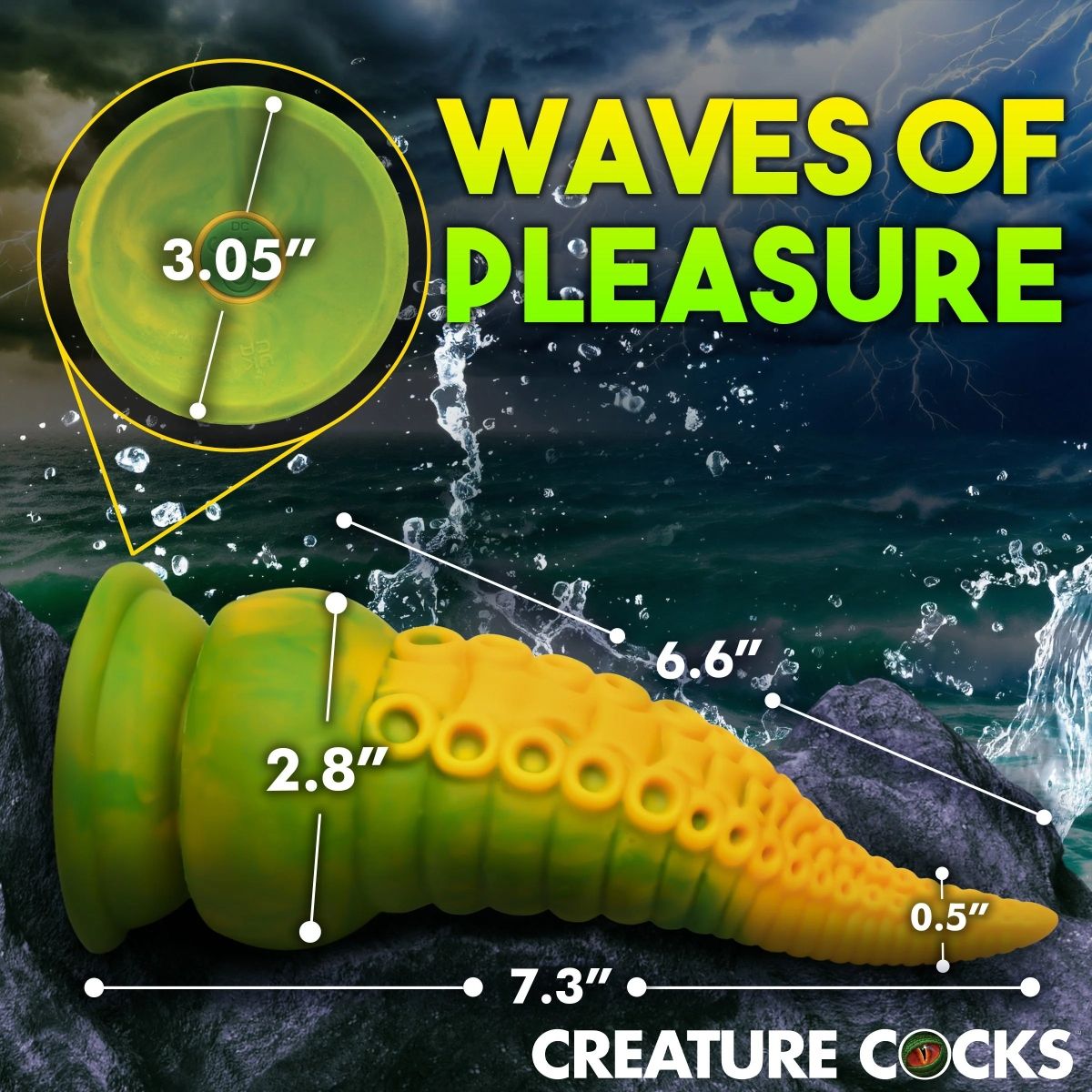 Creature Cocks Monstropus 2.0 Vibrating Tentacle Silicone Dildo