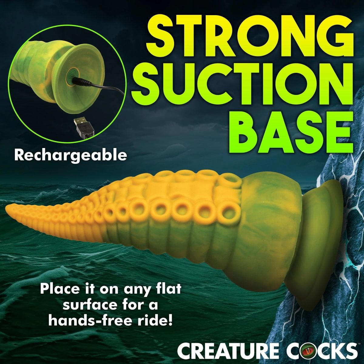 Creature Cocks Monstropus 2.0 Vibrating Tentacle Silicone Dildo