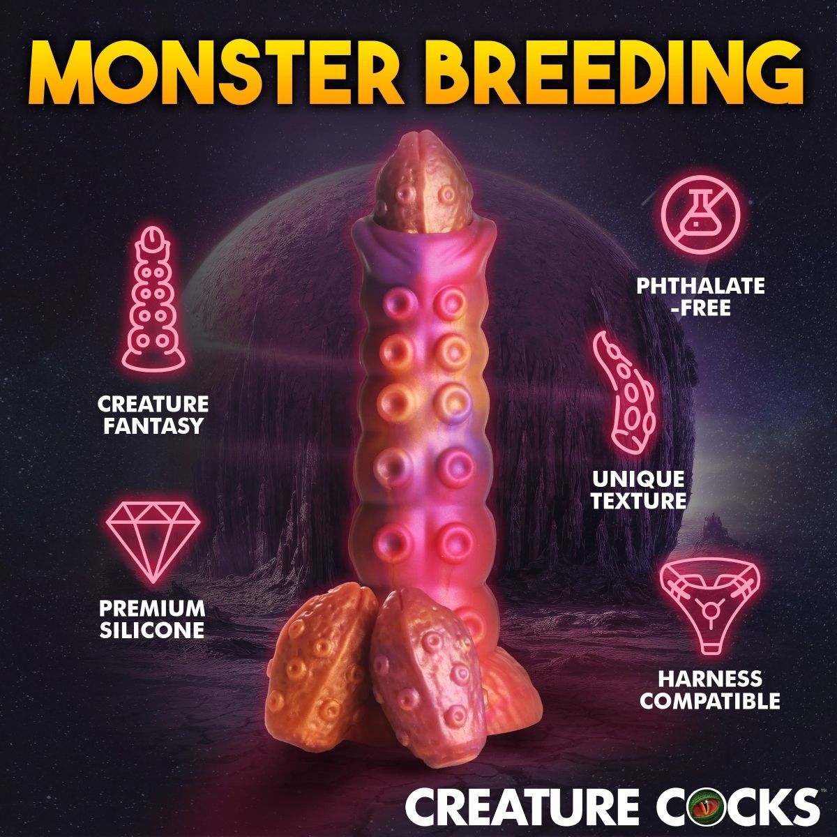 Creature Cocks Nymphoid Ovipositor Silicone Dildo