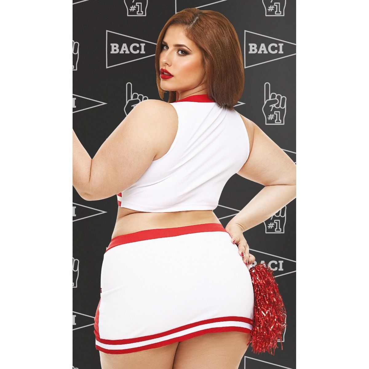Baci Game day Hottie 4 Piece Cheerleader Costume Queen Size