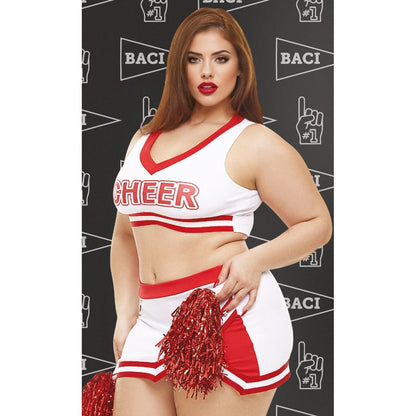 Baci Game day Hottie 4 Piece Cheerleader Costume Queen Size