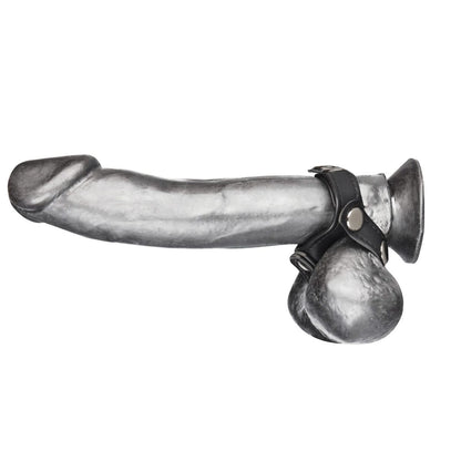 Blue Line V Style Cockring with Ball Divider