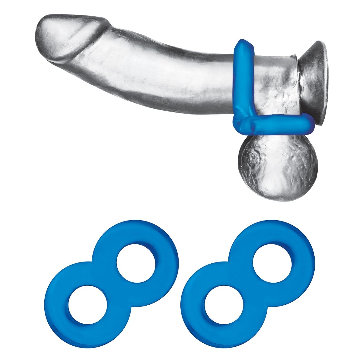 Blue Line 2 Pack Duo Cock and Ball Stamina Enhancement Cock Ring