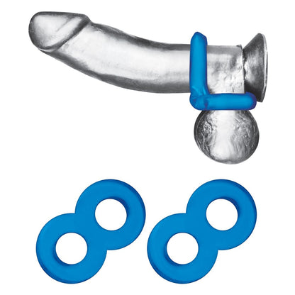 Blue Line 2 Pack Duo Cock and Ball Stamina Enhancement Cock Ring