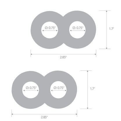 Blue Line 2 Pack Duo Cock and Ball Stamina Enhancement Cock Ring