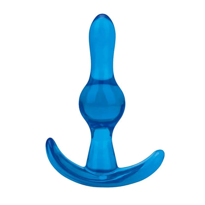 Blue Line Tear Drop Butt Plug Blue 3.5 Inch