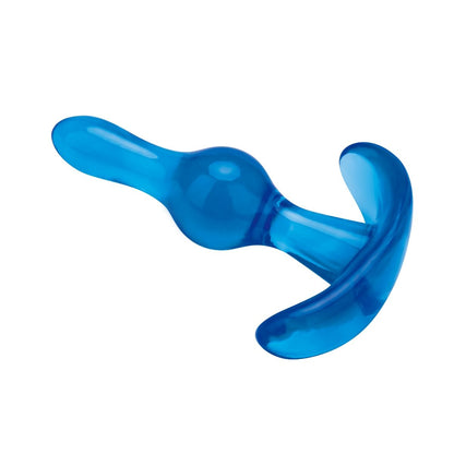 Blue Line Tear Drop Butt Plug Blue 3.5 Inch