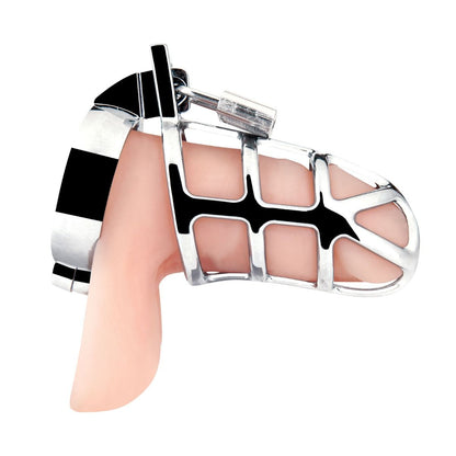 Blue Line Enslave Metal Cock Cage - Silver