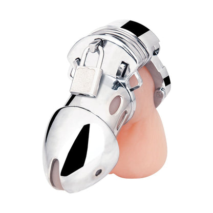 Blue Line Obedience Metal Cock Cage - Silver