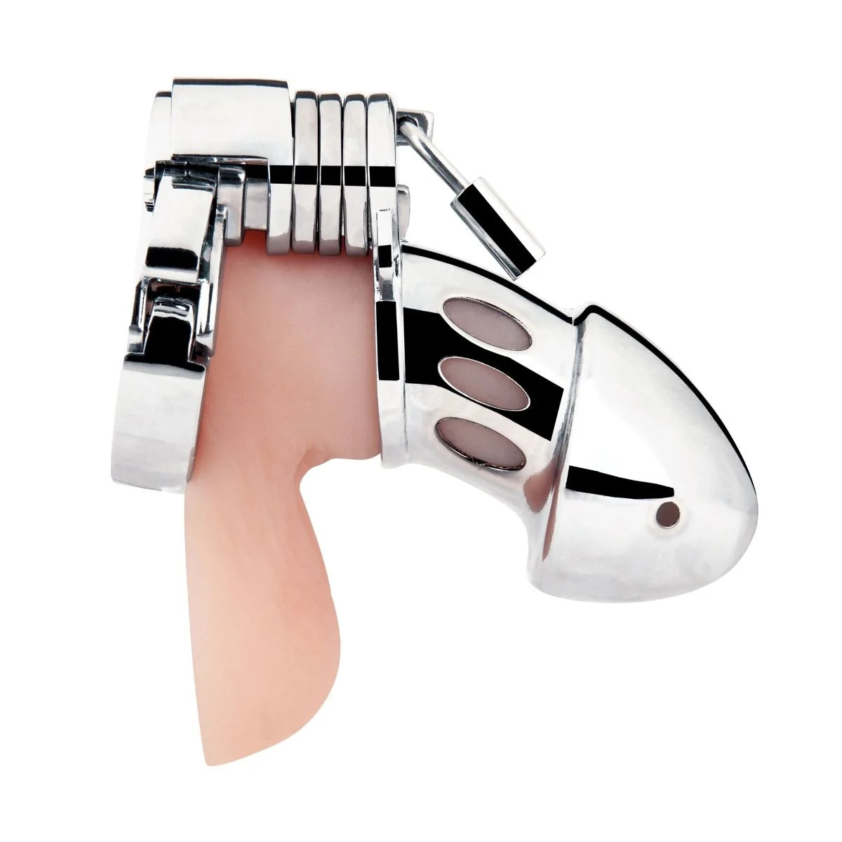 Blue Line Obedience Metal Cock Cage - Silver