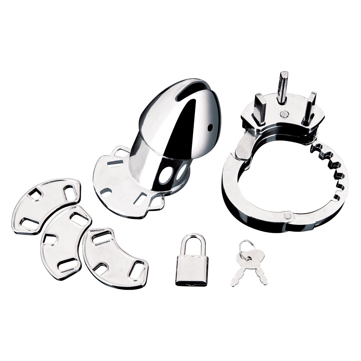 Blue Line Obedience Metal Cock Cage - Silver