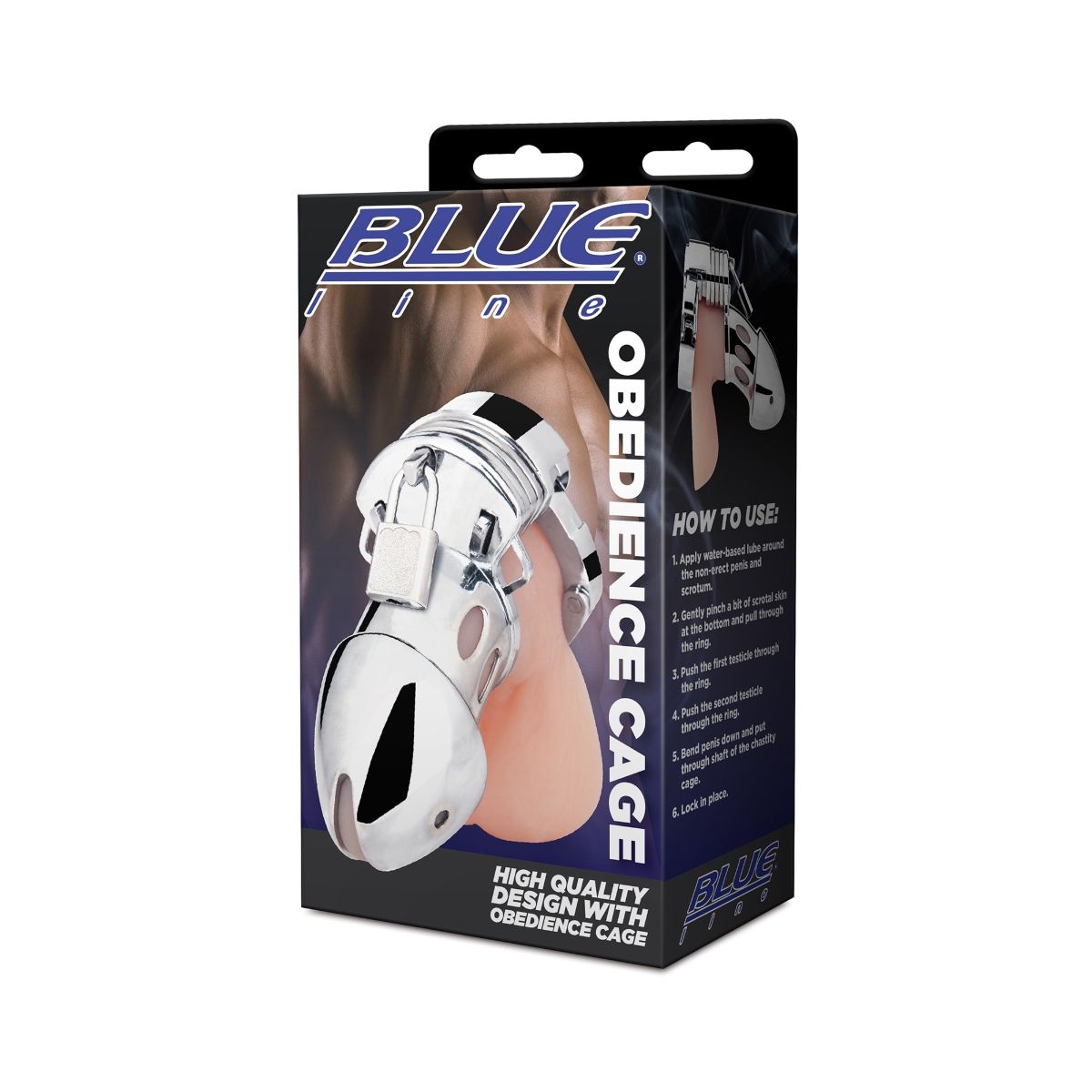 Blue Line Obedience Metal Cock Cage - Silver