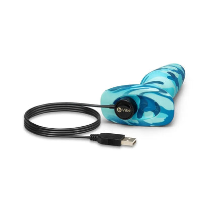 b-Vibe Rotating Beads Vibrating Rimming Anal Butt Plug - Camo