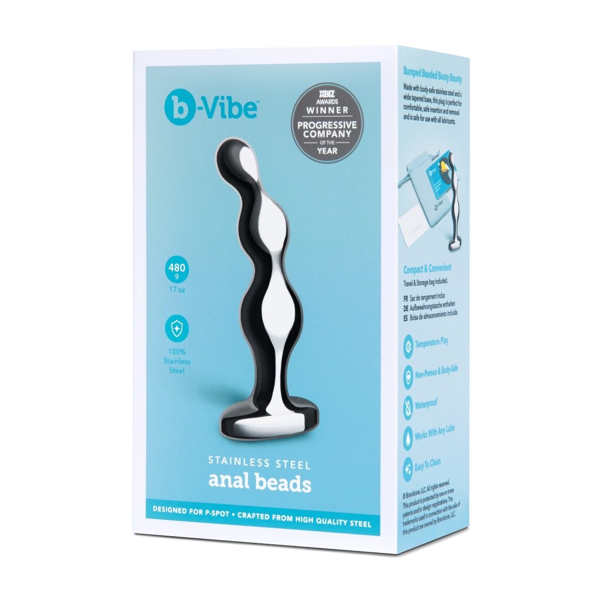 B-Vibe Stainless Steel Anal Beads