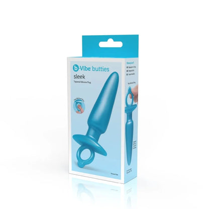 b-Vibe Sleek Tapered Silicone Plug Blue
