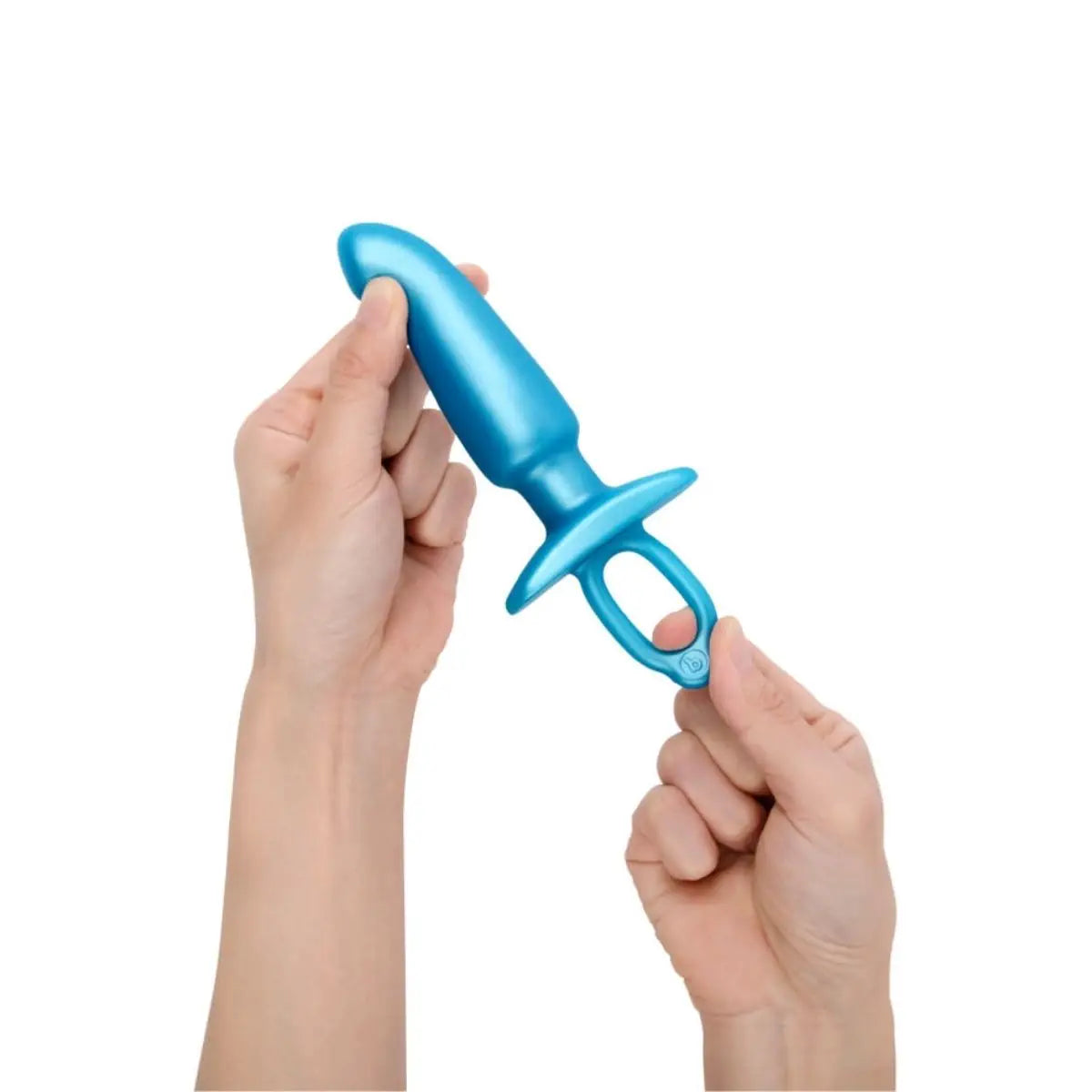 b-Vibe Butties Hither Silicone Prostate Plug Blue 5.6"