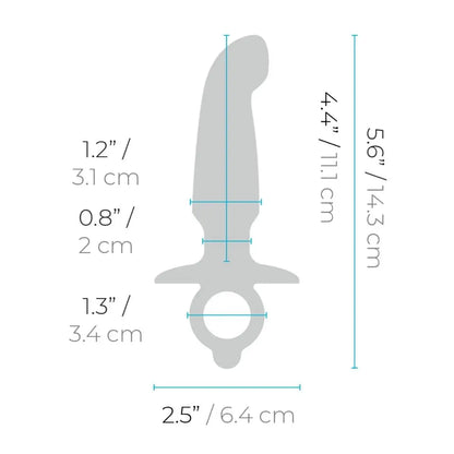 b-Vibe Butties Hither Silicone Prostate Plug Blue 5.6"