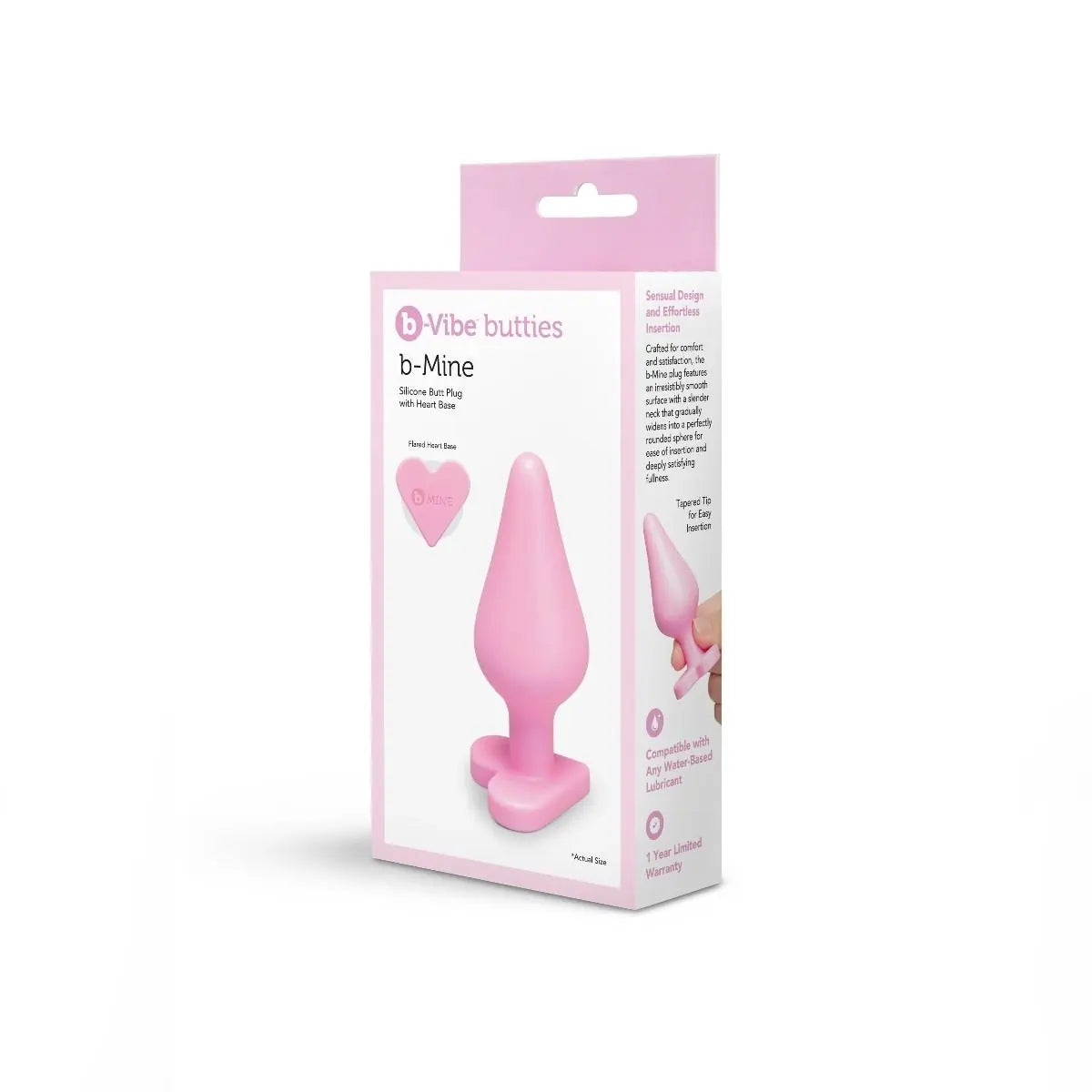 b-Vibe Butties B-Mine Silicone Plug - Pink