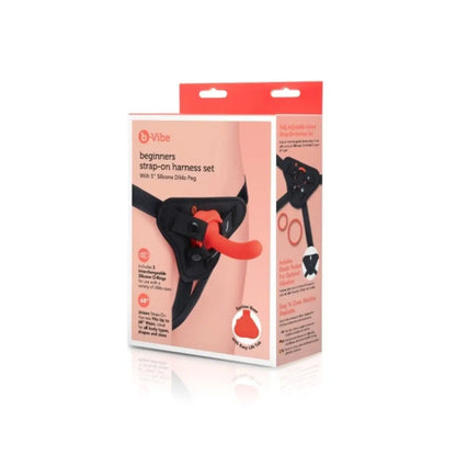b-Vibe Beginers Strap-On Harness Set - Red Black