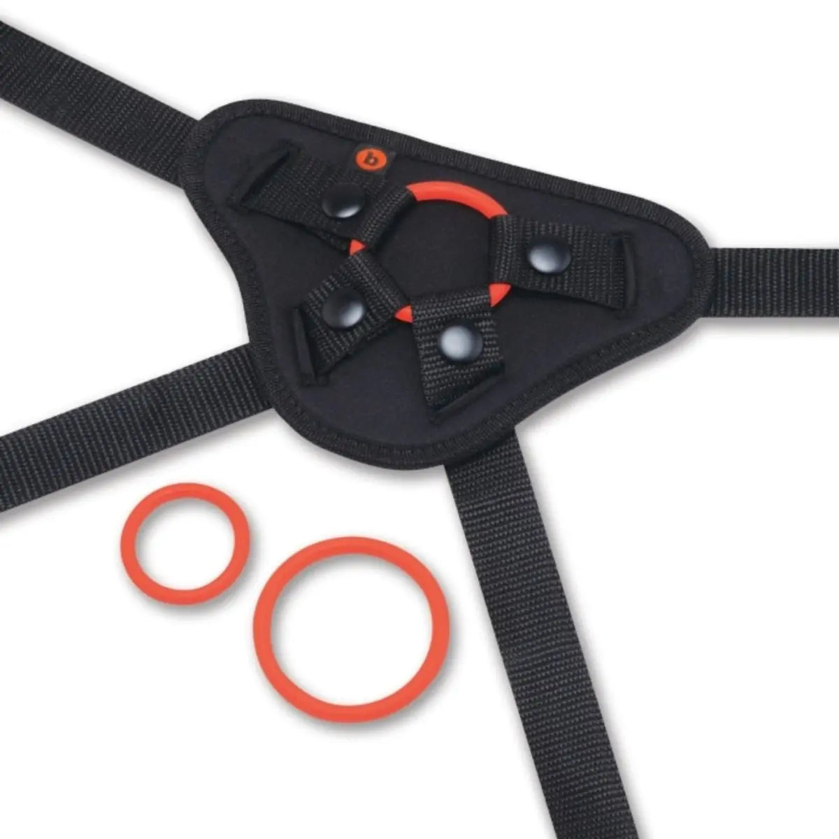 b-Vibe Beginers Strap-On Harness Set - Red Black