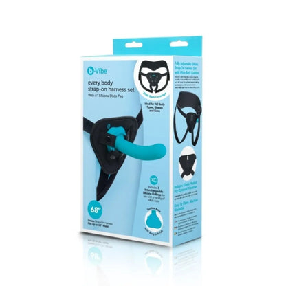 b-Vibe Every Body Strap-On Harness Set - Teal Black