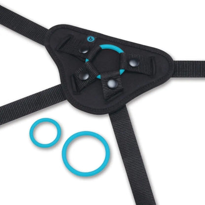 b-Vibe Every Body Strap-On Harness Set - Teal Black