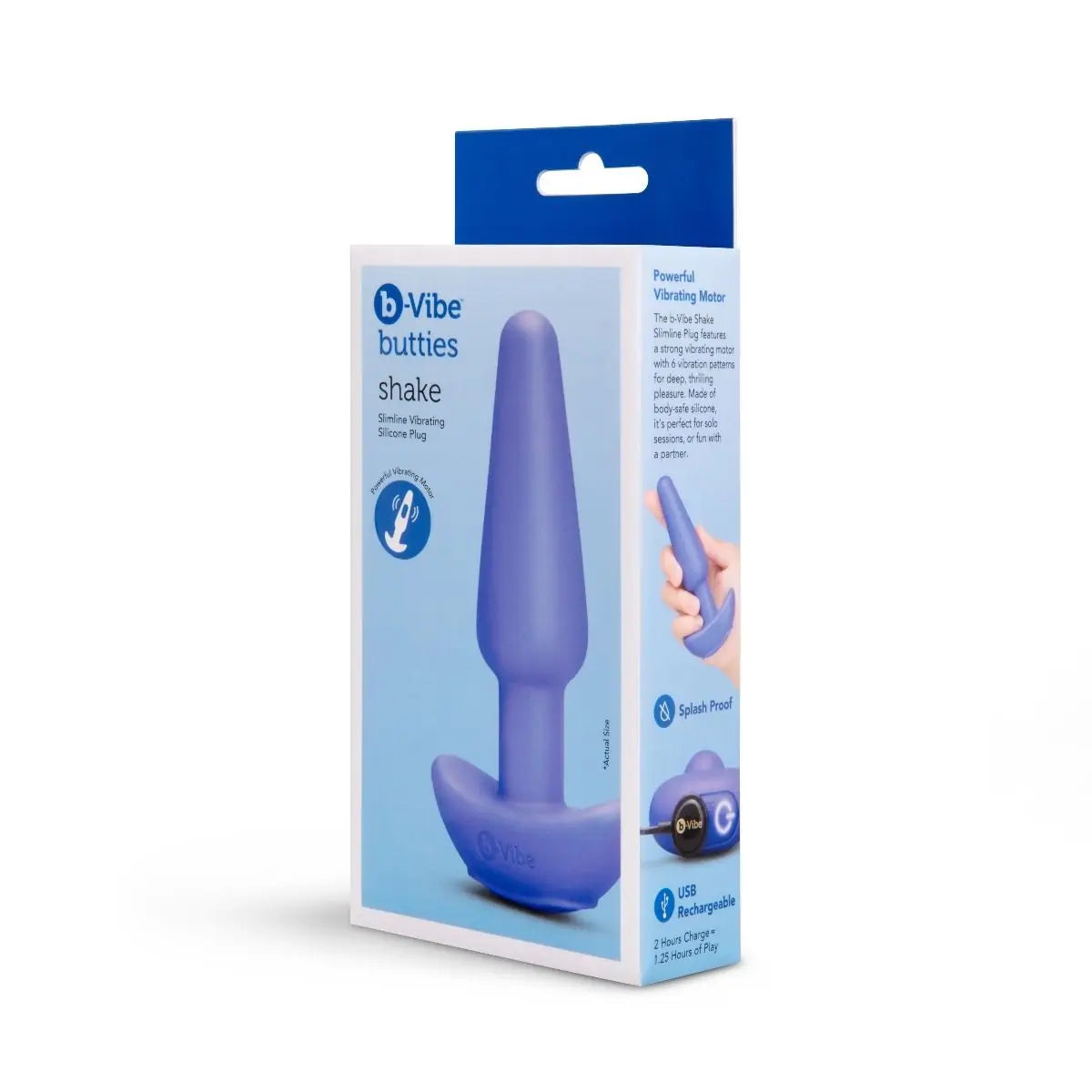 b-Vibe Snake Vibrating Silicone Prostate Plug - Lilac