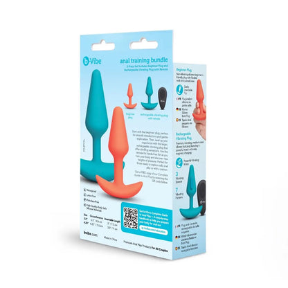 b-Vibe Butties Vibrating Remote Controlled Anal Training 2 Piece Set